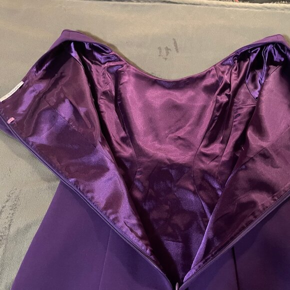 TAHARI Purple knee length dress (4) - Picture 6 of 11